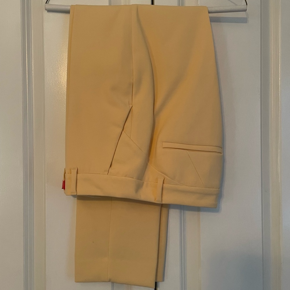 Yellow ankle suit pants